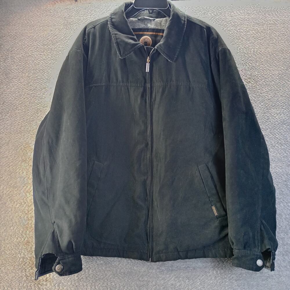 Weatherproof Vintage XL Black Zip Jacket Wool Blend Lined Coat